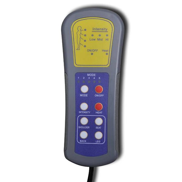 vidaXL Massagefåtölj vit konstläder