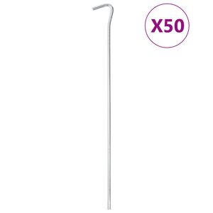 vidaXL T&auml;ltpinnar 50 st 30 cm &Oslash;5 mm galvaniserat st&aring;l