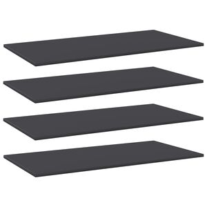 vidaXL Hyllplan 4 st gr&aring; 100x50x1,5 cm konstruerat tr&auml;