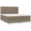 vidaXL Rams&auml;ng med madrass taupe 160x200 cm tyg