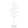 vidaXL Micro bj&ouml;rkjulgran Vit 120 cm St&aring;l 279 LED-lampor