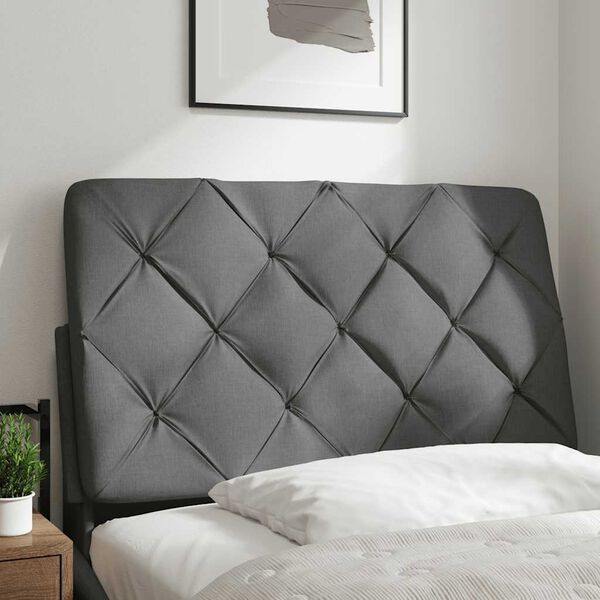 vidaXL Headboard Cushion Dark Grey 90 cm Fabric
