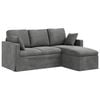 vidaXL Soffa M&ouml;rkgr&aring; 178 x 134 x 80 cm Sammet