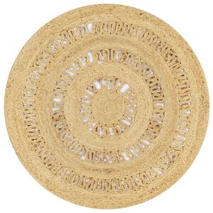 vidaXL Handgjord jutematta fl&auml;tad 90 cm