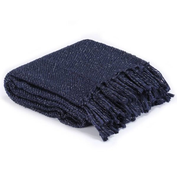 vidaXL Filt lurex 220x250 cm marinblå
