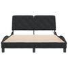 vidaXL Bed Frame with LED without Mattress Black 120x200 cm Velvet