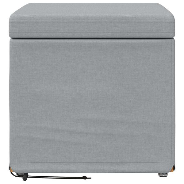 vidaXL Pall Ljusgr&aring; 41 x 41 x 40 cm Tyg och Konstruerat Tr&auml;