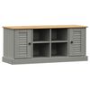vidaXL Skob&auml;nk VIGO gr&aring; 106x35x45 cm massiv furu