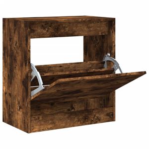vidaXL Skohylla r&ouml;kf&auml;rgad ek 60x34x63,5 cm konstruerat tr&auml;