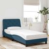 vidaXL Bed Frame with LED without Mattress Blue 80x200 cm Velvet