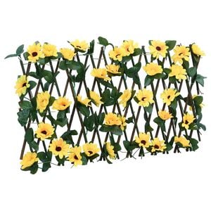 vidaXL Konstv&auml;xt murgr&ouml;na spalj&eacute; expanderbar gul 180x20 cm
