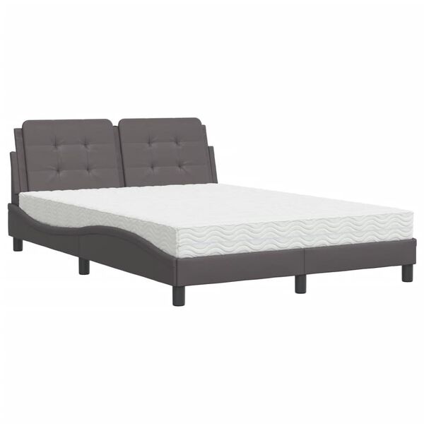 vidaXL Bed Frame without Mattress "Zadar" Black 137x190 cm Faux Leather