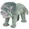 vidaXL St&aring;ende leksaksdinosaurie triceratops plysch gr&ouml;n XXL