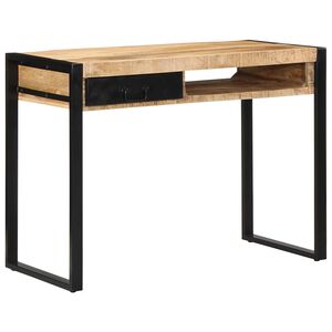 vidaXL Skrivbord 100x50x75 cm massivt grovt tr&auml; mango