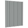 vidaXL Takpanel 12 st Gr&aring; 60 x 45 cm Galvaniserat st&aring;l