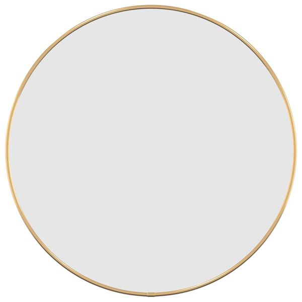 vidaXL Väggspegel guld Ø 50 cm rund