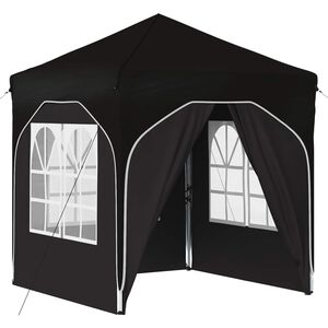 vidaXL Pop-up Partyt&auml;lt 192 x 192 x 245 cm Svart