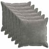 vidaXL Kudd&ouml;verdrag 6 pcs HOUTEN M&ouml;rkgr&aring; 70 x 70 cm Chenilletyg
