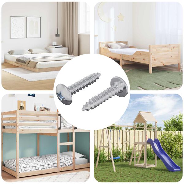 vidaXL Sj&auml;lvg&auml;ngande spik 2 pcs Zinkbelagd 4 x 20 mm St&aring;l