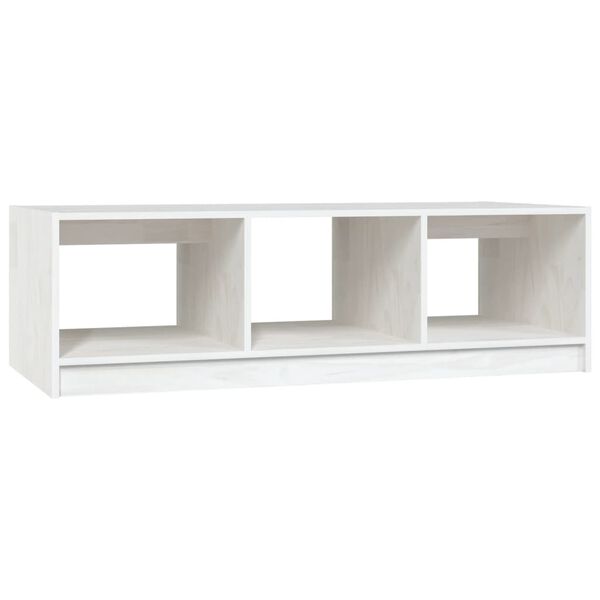 vidaXL Soffbord vit 110x50x34 cm massiv furu