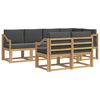 vidaXL Utomhussoffset 7 st Vit och antracit Polyester