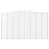 vidaXL Gabion bågformad 400x30x220/240 cm galvaniserat järn