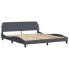 vidaXL Bed with Mattress Dark Grey 180x200 cm Velvet