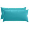 vidaXL Kudd&ouml;verdrag 2 st HEERLEN Turkos 40 x 70 cm Polyester