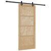 vidaXL Skjutd&ouml;rr Naturlig och svart 86 x 198,5 cm Massiv furu