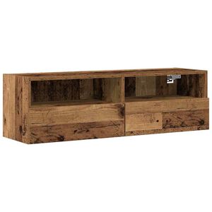 vidaXL TV V&auml;gghylla 100 x 30 x 30 cm Gammalt tr&auml; Konstruerat tr&auml;