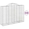 vidaXL Gabioner b&aring;gformade 30 st 200x50x140/160 cm galvaniserat j&auml;rn