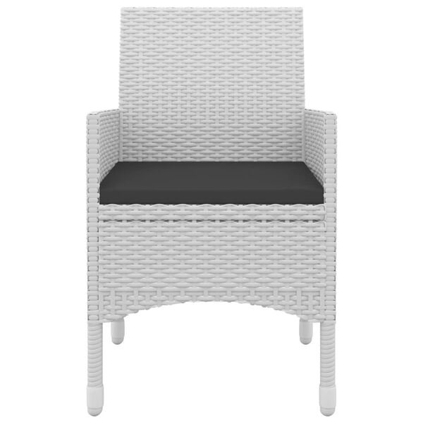 vidaXL Matgrupp f&ouml;r tr&auml;dg&aring;rden 5 delar med dynor konstrotting och glas