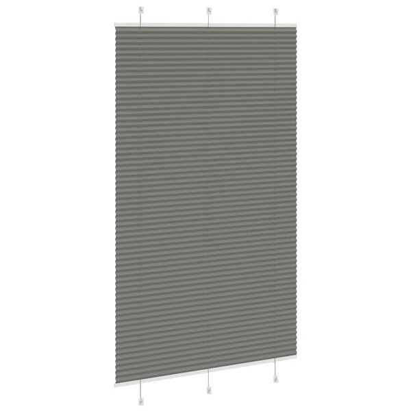 vidaXL Plisserad persienn antracit 120x200 cm tyg bredd 119,4 cm