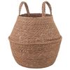vidaXL Kruka med handtag Naturlig &Oslash; 22 x 20 cm 100% Sj&ouml;gr&auml;s
