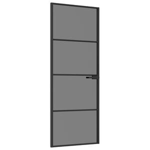vidaXL Inredningsd&ouml;rr 76 x 201,5 cm H&auml;rdat Glas och Aluminium