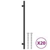 vidaXL Sk&aring;phandtag 20 st svart 320 mm rostfritt st&aring;l
