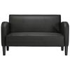 vidaXL Loveseat soffa svart 110 cm konstl&auml;der