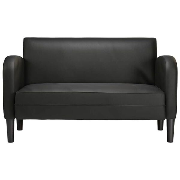 vidaXL Loveseat soffa svart 110 cm konstl&auml;der