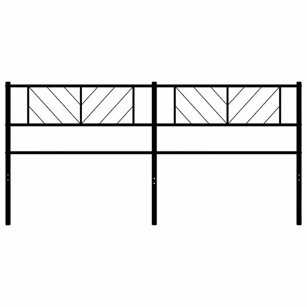 vidaXL Ers&auml;ttningsgavel metall svart 200 cm