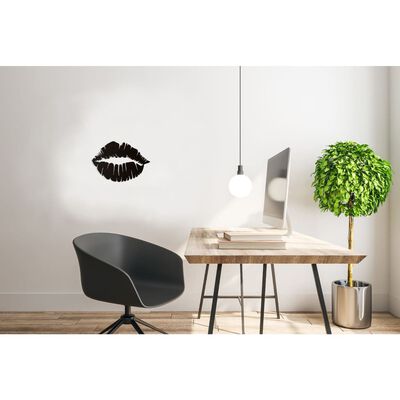 Homemania Väggdekoration Kiss 48x33 cm svart stål
