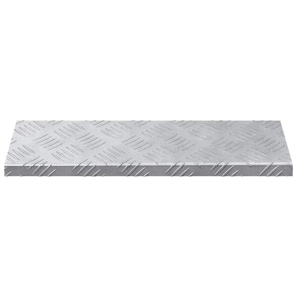vidaXL Trappsteg Rektangul&auml;r 5 pcs Silver 60 x 18 cm Aluminium
