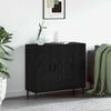 vidaXL Sideboard Svart Ek 90 x 34 x 80 cm Konstruerat tr&auml;