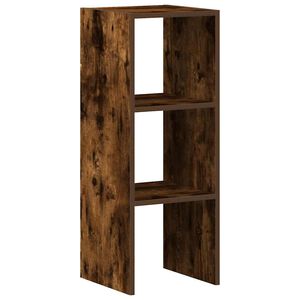 vidaXL Bokhylla stapelbar r&ouml;kf&auml;rgad ek 30x30x80 cm konstruerat tr&auml;