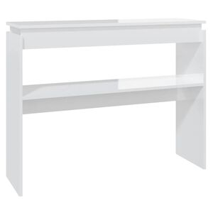 vidaXL Konsolbord vit h&ouml;gglans 102x30x80 cm konstruerat tr&auml;