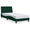 vidaXL Bed Frame with LED without Mattress Dark Green 90x190 cm Velvet