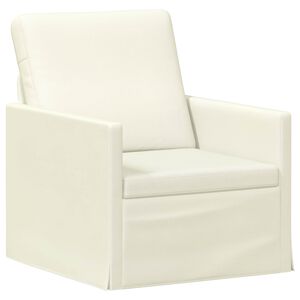 vidaXL Enkel soffa Gr&auml;ddvit 70 x 81 x 82 cm Kordread tyg