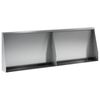 vidaXL St&ouml;dv&auml;gg 2 st 60 x 12 x 30 cm Galvaniserat st&aring;l Silver