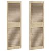 vidaXL Sk&aring;pd&ouml;rr 2 pcs Naturf&auml;rg 49,5 x 2,1 x 140,5 cm Massiv furu