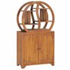 vidaXL Sk&aring;p med yin yang-hylla 70x30x130 cm massiv teak