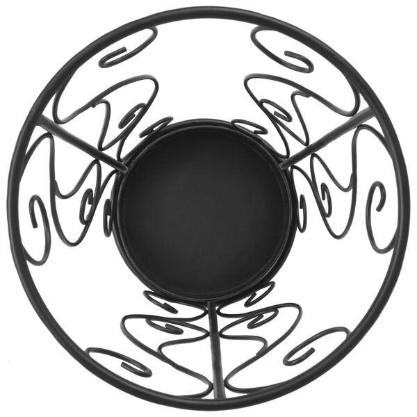 vidaXL Paraplyställ vintage stil metall 26x46 cm svart